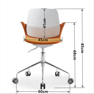 簡約不鏽鋼可移動升降布藝休閒辦公椅